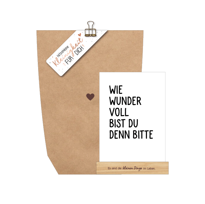 Geschenktuete mit Kartenhalter